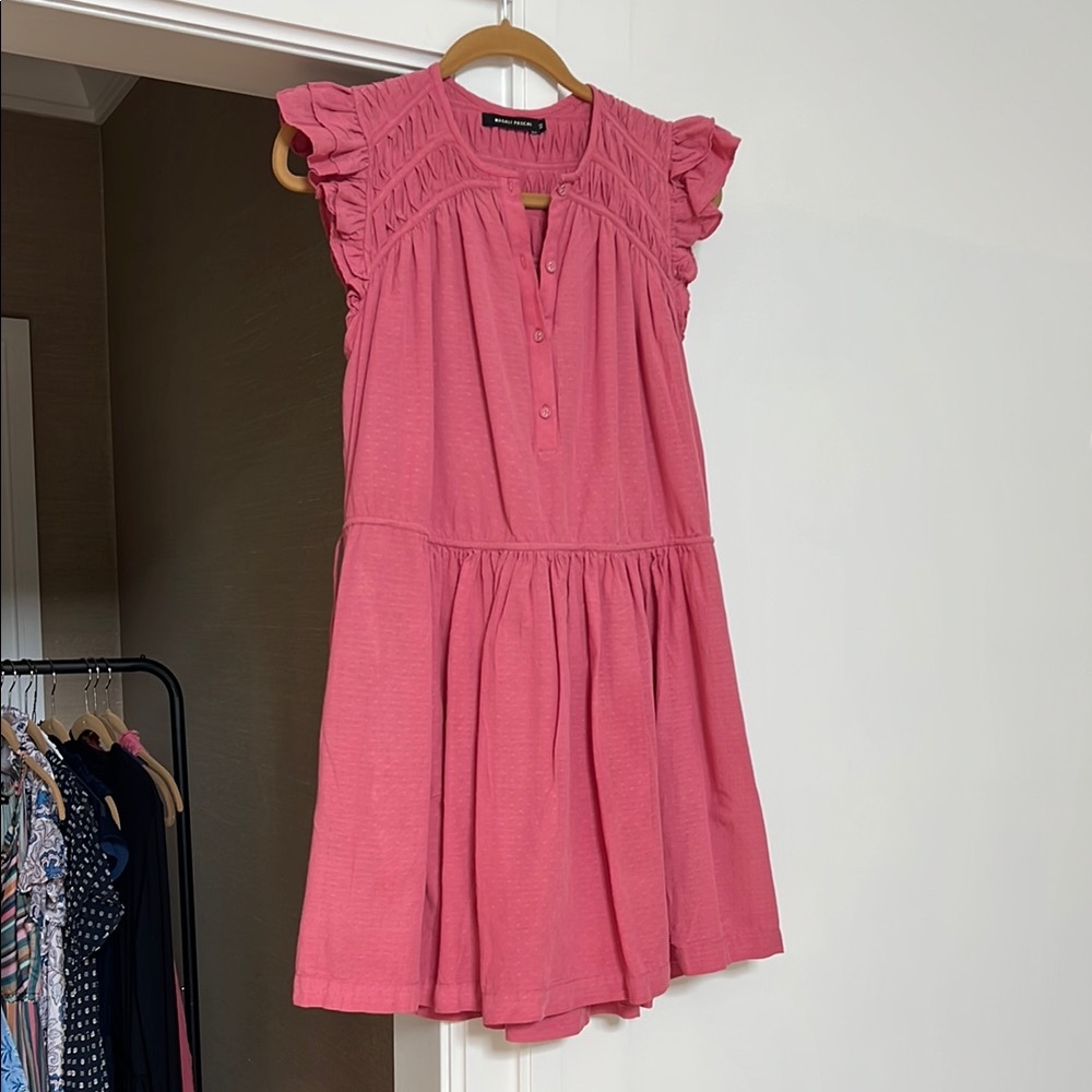 Magali Pascal Pleated Flutter Sleeve Sundress size XS 4